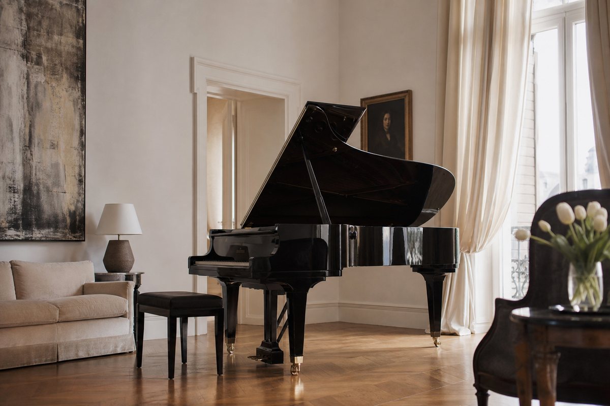 Réalisation de piano à queue signée Pianolys